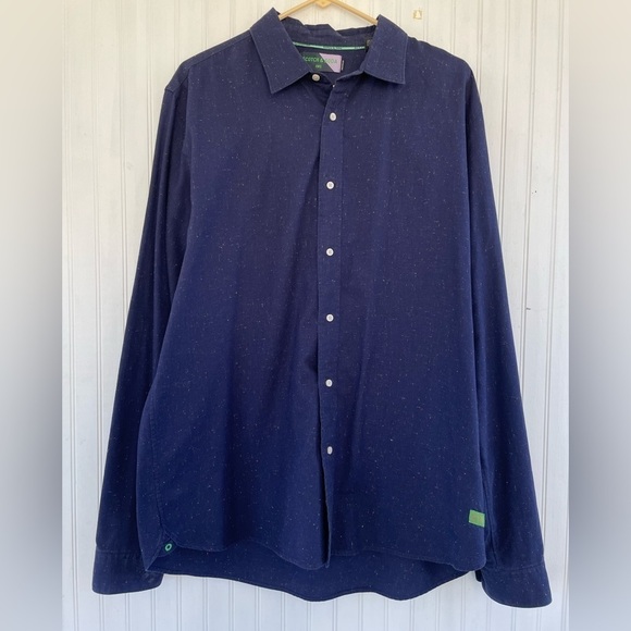 Scotch & Soda Men's Navy Neon Colors Button Down Shirt Size XXL - Picture 1 of 9